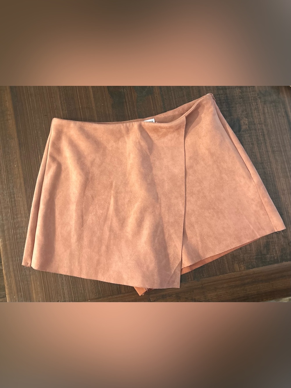 HYFVE Blush Pink Suede Wrap Skort